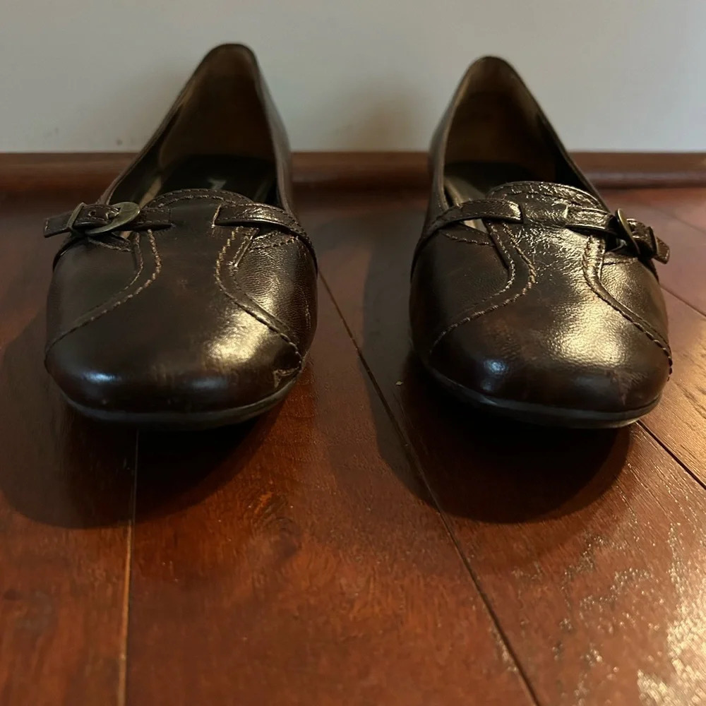 Paul Green brown leather flat UK 6 US 8 excellent condition 1/2” heel - Picture 10 of 11